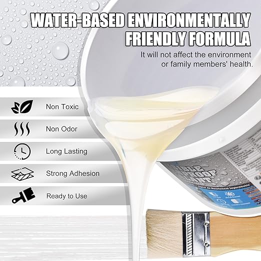 Waterproof Sealant - 70oz Water-Based Transparent Waterproof Coating, Invisible Water Proof Agent Indoor & Outdoor, Anti-Leakage Water Sealant for Roofs, Walls, Bathroom, Kitchen, Terraces, Garden