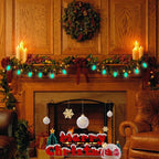 GOOTHY 25 Pack C9 Green Replacement Light Bulbs, Vintage C9 Christmas String Lights Bulbs, E17 Base 7W Incandescent Night Light Chandelier Bulbs for Outdoor Christmas St. Patrick's Day - Green