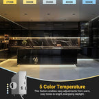 NUWATT 3 Inch LED Gimbal Recessed Downlight, 4 Pack, Canless All-in-1 LED Light with 5 CCT Color Switch 2700K - 5000K, 8W, 600 Lumens, 120V, Dimmable, Matte Bronze Finish