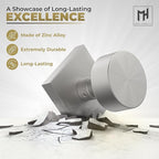 Mega Handles SUANA Dummy Door Knob for Hallway, Closet and Bathroom, Reversible Heavy Duty Design Door Knobs, Fits All Standard Door Sizes, Screws Included - Satin Nickel (2 Pack)