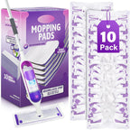 Mop Pads Refills for Swiffer Power Mop: 10 Pcs Wet Dry Disposable Pad for Multi-Surface Floor Cleaning - Mopping Replacement for Tile Hardwood - Sweeping Cloths for Home Kichen