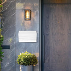 White Wall-Mount Mailbox, Modern Large Capacity Drop Mailboxes for Outside, Rust-Proof Galvanized Steel Post Box (No Keys Locking)