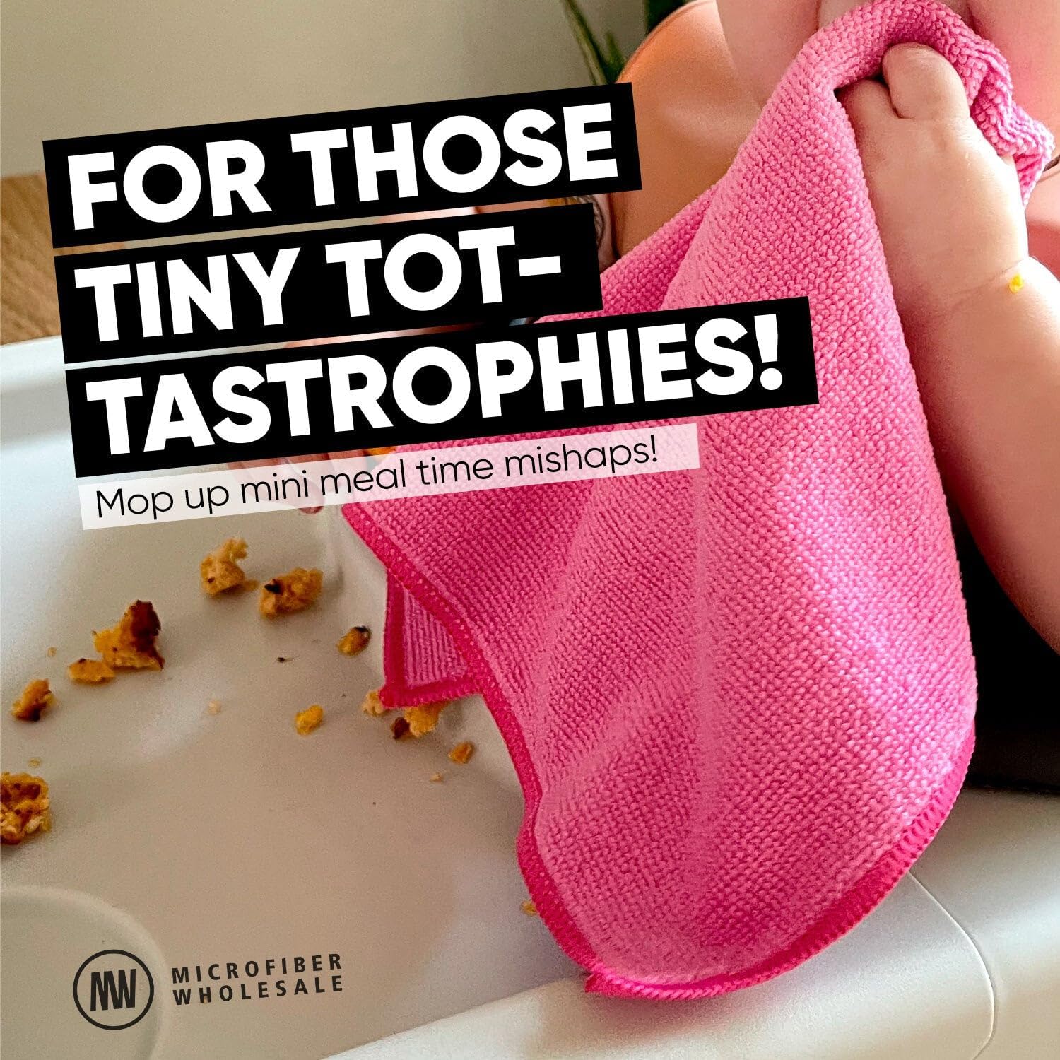 Microfiber Wholesale Black Microfiber Cleaning Cloth - 12 Pack | Better Quality All Purpose Towels Great for Messes in The Home | Clean, Dust, Polish | Soft, Absorbent, Durable | Wash 100s of Times