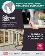 Iron Forge Cable 6 Ft Gray Outdoor Extension Cord with Multiple Outlets, 16/3 SJTW 6 Foot Grey Outdoor & Indoor Extension Cord with 3 Outlets, 3 Prong, Weatherproof 13 Amp Heavy Duty Power Cable