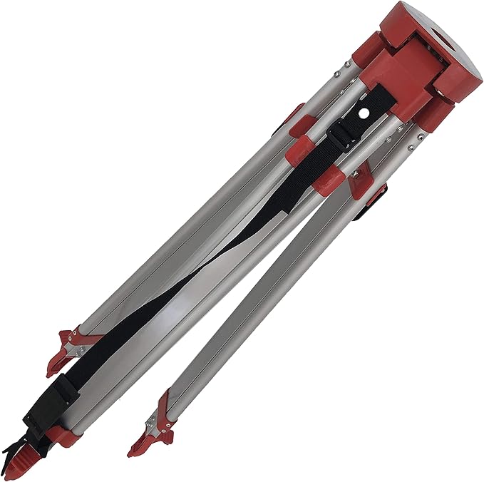 Surveying Tripod, Aluminum Survey Tripod With 5/8-Inch 11-Threaded Flat Head Quick Clamp for Total Station Theodolite Auto level (AT10)