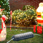 2 Pack of Outdoor IP44 Waterproof Connection Box by Restmo, Weatherproof Electrical Extension Cord Cover, Safety Seal Enclosure to Protect Holiday Lighting Decorations, Power Tools, Fountains, Gray