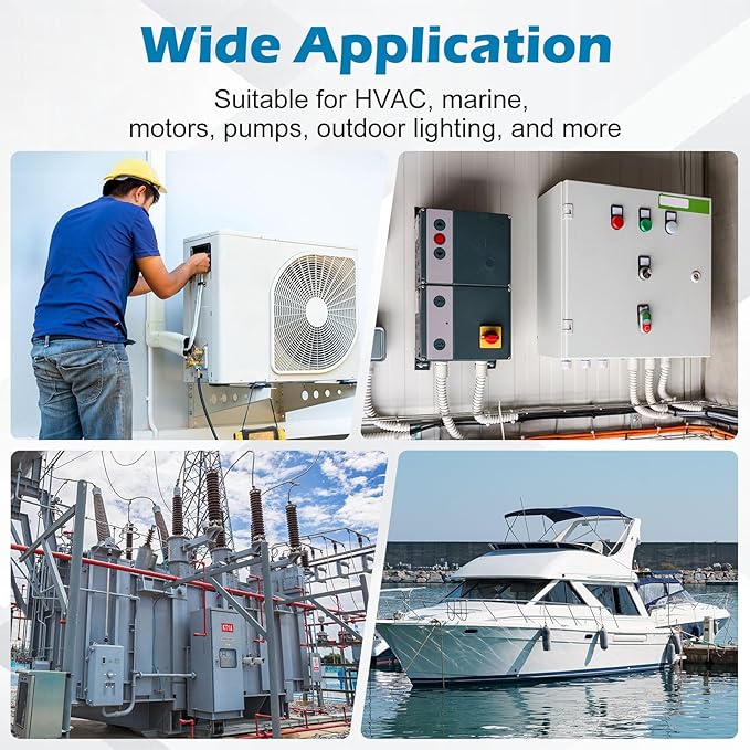 25 PCS 1/2 Inch Liquid Tight Connector - Non-Metallic PVC Electrical Conduit Fittings, 180 Degree Straight Flexible Conduit UL Listed for Home, Kitchen, Bathroom, Tubes and Tool Supplies