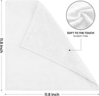 Microfiber Cleaning Cloth, 12 Pack Lint-Free and Highly Absorbent Rags, White Reusable Microfiber Towels for Car, Kitchen, Bathroom and Household Cleaning Supplies, 11.8"X11.8"