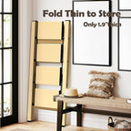 Taranta 4 Step Ladder,Aluminum Lightweight Folding 4 Step Stool with Anti-Slip Wide Pedal,330lbs Capacity Step Ladder for Household,Kitchen,Office - Gold