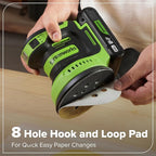 Greenworks 24V Cordless Brushless 8PCs Combo, Drill+Impact Driver+Circular Saw+Recip Saw+Jig Saw+Sander+Flashlight+Oscillating Tool (2) 2.0Ah+4.0Ah Batteries (24,000mAh Power Bank) 65W USB-C Charger