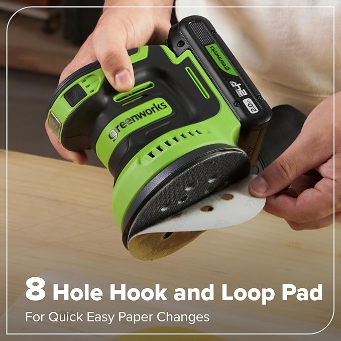 Greenworks 24V Cordless Brushless 8PCs Combo, Drill+Impact Driver+Circular Saw+Recip Saw+Jig Saw+Sander+Flashlight+Oscillating Tool (2) 2.0Ah+4.0Ah Batteries (24,000mAh Power Bank) 65W USB-C Charger