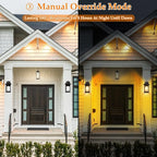 2 Packs Motion Sensor Outdoor Sconce - Advanced Dusk to Dawn Outdoor Lighting, Retro Motion Sensor Porch Light Fixtures, Black Waterproof Exterior Lantern Wall Mount for Garage, Outside, Anti-Rust