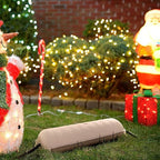 2 Pack of Outdoor IP44 Waterproof Connection Box by Restmo, Weatherproof Electrical Extension Cord Cover, Safety Seal Enclosure to Protect Holiday Lighting Decorations, Power Tools, Fountains, White