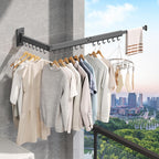 Laundry Drying Rack,Drying & Clothes Rack,Wall Mounted,Retractable & Collapsible, Grey