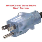 Clear Power 80 ft Outdoor Extension Cord 16/3 SJTW with Lighted Locking Connector, Black, Water & Weather Resistant, Flame Retardant, 3 Prong Grounded Plug, CP10128