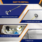 Toilet Handle Replacement (Chrome Polished, Side Mount)