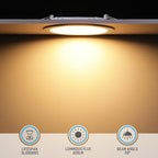 TORCHSTAR 12-Pack 4 Inch Ultra-Thin LED Recessed Lighting with J-Box, 2700K Soft White, 10W Dimmable 650lm Brightness LED Downlight, ETL & Energy Star Listed