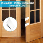 40 Pack Hurricane Window Clips, Silver Steel Hurricane Board-Up Clips Fits 1/2 inch Thick Plywood/Brick/Wood & Stucco, Used to Secure Plywood Hurricane Shutters