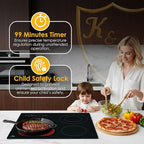 K&H 4 Burner 24 Inch Built-in Electric Stove Top Radiant Ceramic Cooktop SLIDER Touch Control 240V 7200W CE24-7206SL