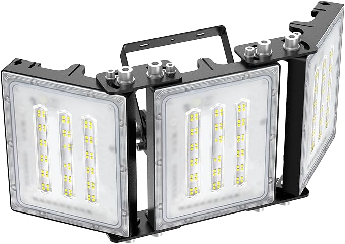 STASUN 150W LED Flood Light, Mini Series Outdoor Floodlight, 15000LM 6000K Daylight White, IP66 Waterproof, 3 Adjustable Heads, LED Exterior Flood Lights for Backyard, Driveway, Garage, Patio, Porch