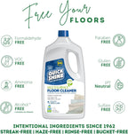 Quick Shine Multi Surface Floor Cleaner 64oz, Ready to Use-Streak Free-No Rinse, Use on Hardwood, Laminate, Luxury Vinyl Plank & Stone, Use in Spray Mops & Vac Mops, Safer Choice Cleaner