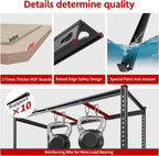 REIBII 48" W Garage Shelving Heavy Duty, 3000LBS Storage Shelves, 5-Tier Adjustable Metal Shelving, Garage Shelves Sturdy Industrial Shelf, Easy Assemble, 72" H x 48" W x 18" D