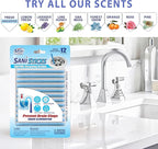 SANI 360° Sani Sticks Drain Cleaner and Deodorizer, 48 Count, Unscented Enzyme Pipe Cleaners, Eliminate Odors, Prevent Clogged Drains, Safe for Sinks, Bathtub Drains, Septic Tanks