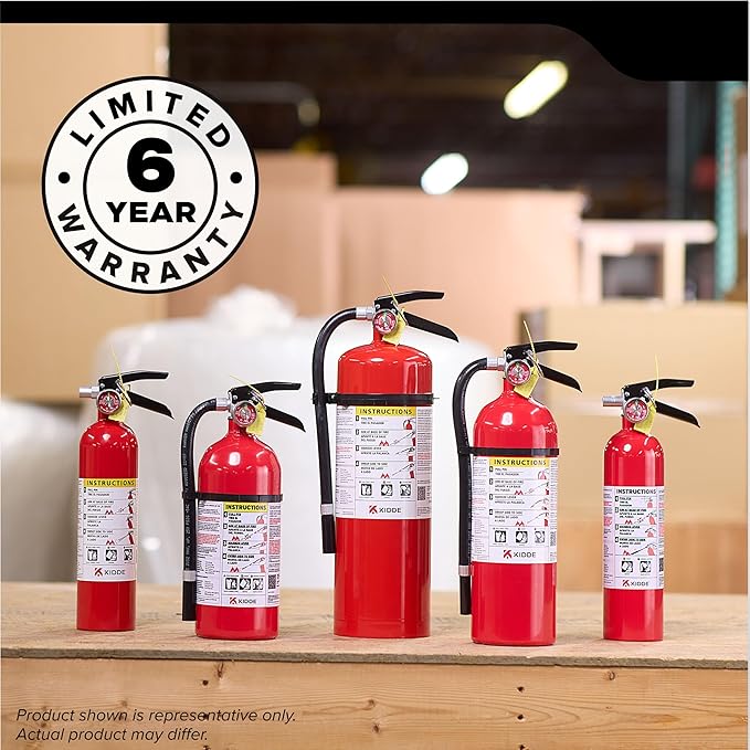 Kidde Commercial-Grade Fire Extinguisher for Office, Schools, Rechargeable 1A10BC
