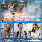 Hotodeal KN95 Face Mask 40 PCs, Grey KN95 Mask, 5 Layers Cup Dust Mask, for Men, Women, Healthcare Worker, Essential Workers