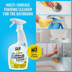 CLR Brands® Brilliant Bath Foaming Bathroom Cleaner Spray Free & Clear, No Added Dyes or Fragrances, Soap Scum and Hard Water Stain Remover, Use on Showers, Baths, Toilets and More, 26 Oz (Pack of 1)