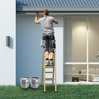 6 Step Ladder, Portable Step Ladder with Handrails, Folding Step Stool for Adult, Aluminum Step Ladder for Closet, Kitchen, Outdoor, 330LBS - Champagne Gold