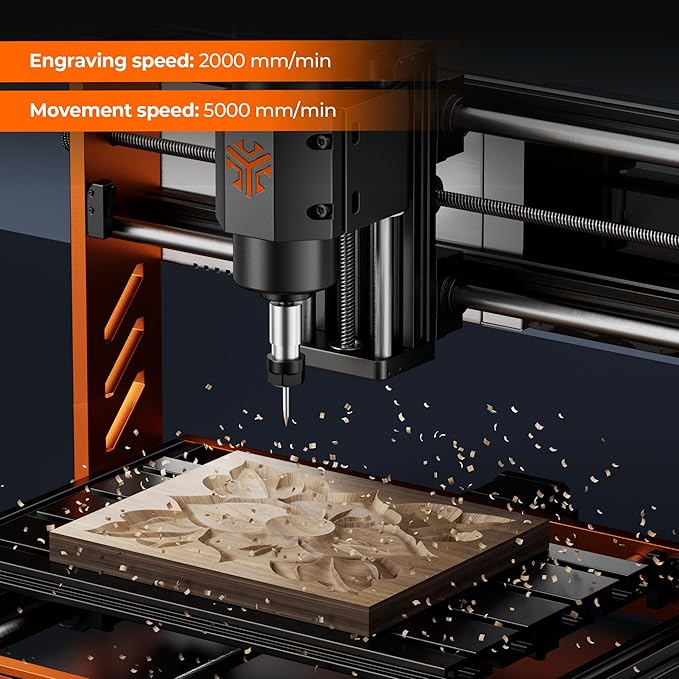 ACMER CNC Router Machine 500W, 3018 Engraver for Wood/Metal/Acrylic Cutting Milling 11.8"x7", ±0.025mm Precision ER11 Chuck, ESP32 Control, Compatible with Candle/Easel,Ascarva 3S