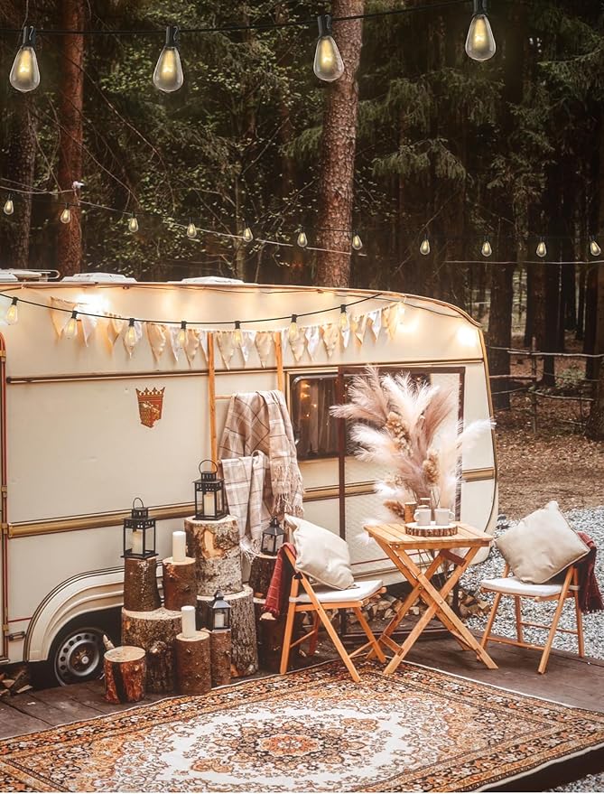 25 Pack Edison Light Bulbs, 5 Watts E12 Candelabra Base ST35 Edison Replacement Bulbs, Bistro Light Bulbs Incandescent for Outdoor Patio, Vintage Light Bulb Warm White