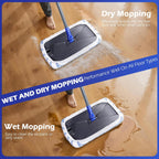 Masthome Microfiber Mop,Large Surface Flat Mop with 5 Reusable Pads,Hardwood Floor Mops for Dry and Wet Use,Microfiber Mops for Floor Cleaning-1 Cleaning Scraper Included