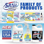 SANI 360° Drain Power Cleaner, Probiotic Enzyme Gel Formula, Odor eliminator, prevents clogs, Grease, Soap Scum, Save Money on Plumbing, Pipes and Septic safe, Made in the USA, 16 Uses, Lemon Scent