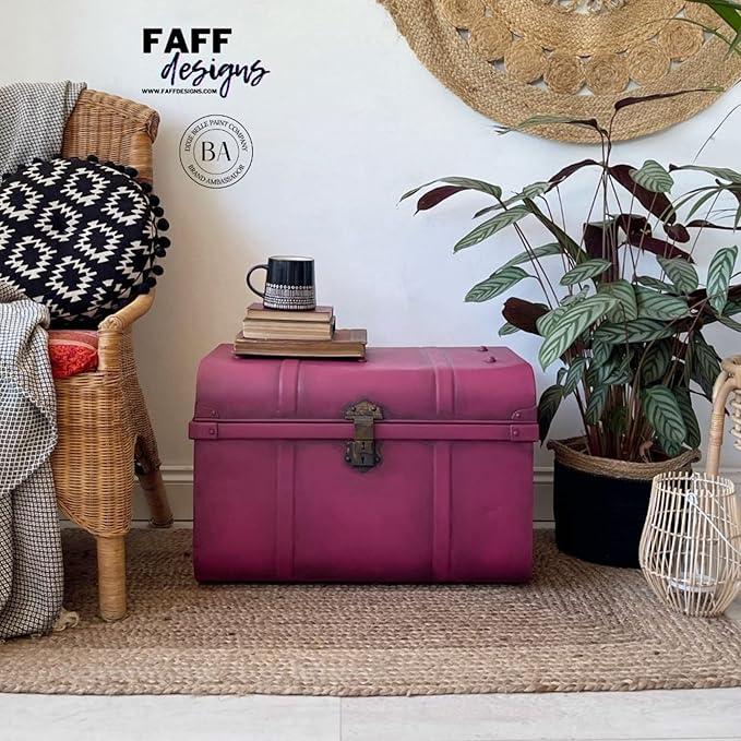 Dixie Belle Paint Company Chalk Finish Furniture Paint - Plum Crazy (4oz) - Matte Deep Pink Chic Chalk Mineral DIY Furniture Paint