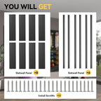 RORA Slat Wall Paneling Garage Slat Wall Storage Systems 4x8 ft Slatwall Black Heavy Duty Satwall for Tool Organization ,Pvc SlatWall Panels,Fits for Storage and Display