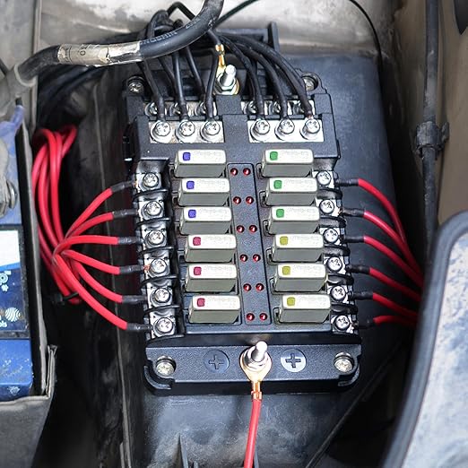 GLOSO E311 UCB Automotive Circuit Breaker, Type 1, Snap Off 3 Sections ATC Balde Terminal（30A,5 Pack）