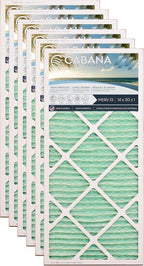 Cabana Filters 6-Pack 14x30x1 MERV 13 AC Furnace Air Filter for Home and Office - Indoor HVAC System Filtration Replacement, Captures Unwanted Particles