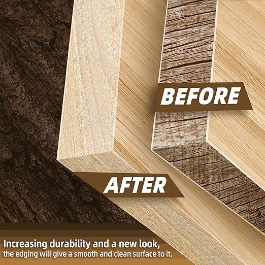 GSCIT Club Wood Veneer, 8 inch x 15ft Maple Edge Banding Preglued Flexible, Veneer Tape Banding for Cabinet Repair Furniture Restoration