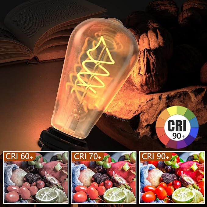 HESSION ST64 LED Edison Bulb - 4W Equivalent 40Watt, 4-Pack 2700K Warm White Light Bulbs, E26 Base Bulb- Easy Install, Vintage Decorative LED Light Bulbs for Home Light