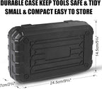 DOWELL Small Mini Tool Set School College Student Kids Dorm Tool Set Kit Home Repair Hand Tools with Tool Box Storage Case Upgraded HYT9