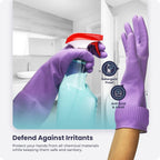 FMP Brands 3/6/12/60 Pairs 15 Inch Extra Long Rubber Dishwashing Gloves - Non-Slip for Cleaning, Kitchen, Bathroom, Gardening