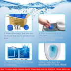 Toilet Bowl Cleaner Tablets 32 Packs-85oz, Ultra-Clean Blue Cleaners for Deodorizing & Descaling, Long-Lasting Automatic Toilet Tank Cleaners, Against Tough Stains