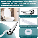 Enhon 1 Pack Universal Toilet Flush Handle Replacement Kit, Compatible with American Standard 738995-0020A Champion4 Toilet Handle Parts Left Hand Trip Lever, White Flusher Handles Repair Kit