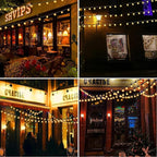 25 Pack G40 Frosted Replacement Bulbs, 5W Globe Light Bulbs Fits E12 Candelabra Base, Glass Incandescent Bulbs for Outdoor Patio String Lights, 2200K Warm White