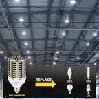 80W 2 pack LED Corn Light Bulb(800W Equivalent ),Commercial Grade DayLight 5000K E26/E39 10500LM Medium Mogul Base LED Lamp,Large Area Lights For Outdoor Indoor Garage Warehouse Factory Bay Light