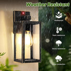 Upgraded Motion Sensor Outdoor Wall Light, 13” Dusk to Dawn Porch Light Outdoor Wall Sconce Lantern, 3 Lighting Modes Exterior Lighting Fixture Wall Mount, Outside Light for House Garage Patio, Bronze