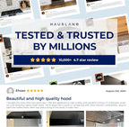 Hauslane Range Hood 30 Inch Under Cabinet Range Hood Black Stainless Steel Hood Vent Hood 30 Inches, Stove Vent Hood for Kitchen, Kitchen Vent Hoods 30 Inch with LED Chef Series PS18