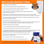 Chromex Tankless Water Heater Flush Kit with Concentrated Vinegar, Dilutes to 4 Gallons and 1/6HP Extra Strength Pump